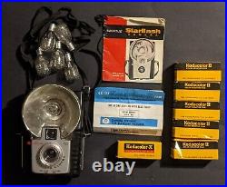 Vintage Brownie Starflash Camera withDakon Lens, 6 rolls film, 6 flash bulbs&case