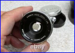 Vintage CANON 35mm f/2.8 Leica Screwmount LTM LENS for Rangefinder with CASE. EP Vintage CANON 35mm f/2.8 Leica Screwmount LTM LENS for Rangefinder with CASE. EP