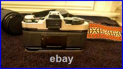 Vintage CANON AE-1 35MM Camera w 3 Lenses Flash + Strap + Covers Uses Film