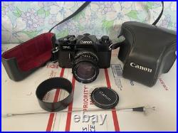 Vintage CANON F-1 SLR Film Camera with FD 50mm F1.4 SSC Lens + Accessories GREAT
