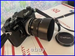Vintage CANON F-1 SLR Film Camera with FD 50mm F1.4 SSC Lens + Accessories GREAT