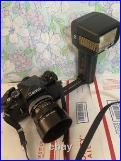 Vintage CANON F-1 SLR Film Camera with FD 50mm F1.4 SSC Lens + Accessories GREAT