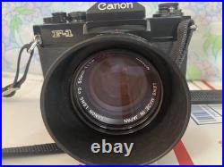 Vintage CANON F-1 SLR Film Camera with FD 50mm F1.4 SSC Lens + Accessories GREAT