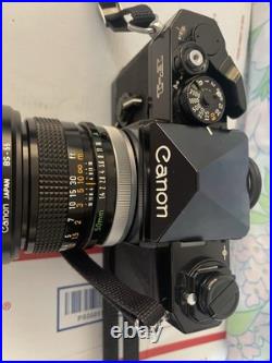 Vintage CANON F-1 SLR Film Camera with FD 50mm F1.4 SSC Lens + Accessories GREAT