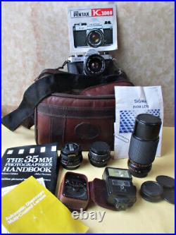 Vintage Camera, ASACHI PENTAX, 35 mm, Sigma Zoom Lens & Many Accessories, C. 1980's