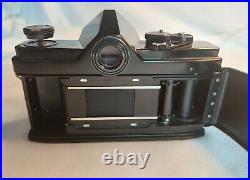 Vintage Camera Black Minolta SR-1 Lens 53/2 Auto Rokkor PF with Case Working