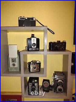 Vintage Camera Collection Sixteen Cameras. Two light meters. Four random lenses