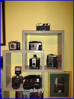 Vintage Camera Collection Sixteen Cameras. Two light meters. Four random lenses