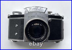 Vintage Camera Exakta II Leather Case Zeiss Jena Biotar 12 5.8cm f 5.8cm lens