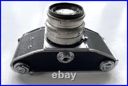 Vintage Camera Exakta II Leather Case Zeiss Jena Biotar 12 5.8cm f 5.8cm lens