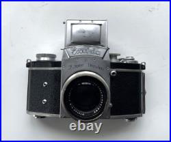 Vintage Camera Exakta II Leather Case Zeiss Jena Biotar 12 5.8cm f 5.8cm lens
