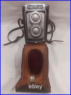 Vintage Camera Firstflex Twin Lens Reflex (TLR) 1950s with Leather Case UNTESTED