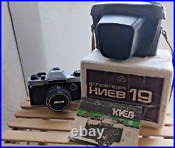 Vintage Camera Kiev -19 USSR Lens MC Helios 81H f2.0 50mm