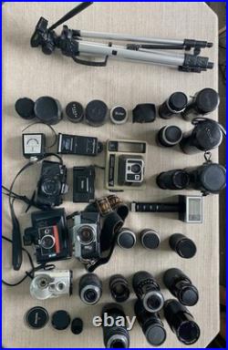 Vintage Camera Lens Collection Lot Mamiya Canon Vivitar Kodak Local Pickup