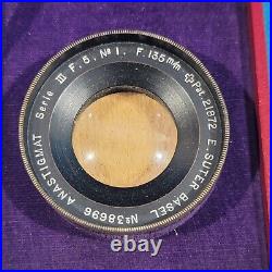 Vintage Camera Lens E Suter Basel No. 38696 Anastigmat