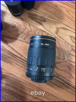 Vintage Camera & Lens Lot Canon A-1, Nikon FG-20, Opteka, Soligor, 12 Items