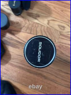 Vintage Camera & Lens Lot Canon A-1, Nikon FG-20, Opteka, Soligor, 12 Items