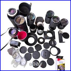 Vintage Camera Lens Lot Vivitar Soligor Tokina 135mm 80-200mm Light Meter Z3