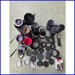 Vintage Camera Lens Lot Vivitar Soligor Tokina 135mm 80-200mm Light Meter Z3
