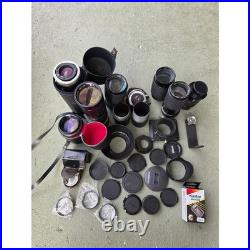 Vintage Camera Lens Lot Vivitar Soligor Tokina 135mm 80-200mm Light Meter Z3