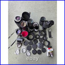 Vintage Camera Lens Lot Vivitar Soligor Tokina 135mm 80-200mm Light Meter Z3