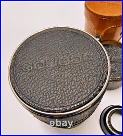 Vintage Camera Lens Pouch Soligor Nikon Miranda Argus 50mm f2.8 AGFA 30mm Hood