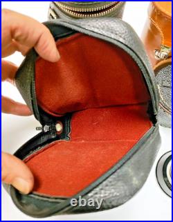 Vintage Camera Lens Pouch Soligor Nikon Miranda Argus 50mm f2.8 AGFA 30mm Hood