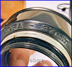 Vintage Camera Lens Pouch Soligor Nikon Miranda Argus 50mm f2.8 AGFA 30mm Hood