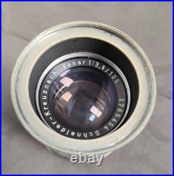 Vintage Camera Lens Schneider Optik Kreuznach Xenar 105mm f3.5 German Lens -AF