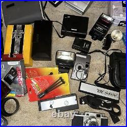 Vintage Camera Lot All Untested Lens And Mics. Buying As Is