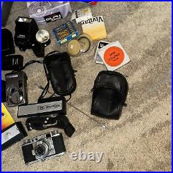 Vintage Camera Lot All Untested Lens And Mics. Buying As Is