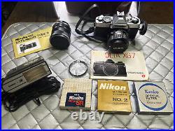 Vintage Camera Lot Minolta XG7 /Minolta ST Extension Tube /Kako-88/3 Lenses