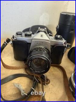 Vintage Camera Lot Pentax Miranda Kodak Brownie + Lenses & Flash