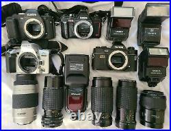 Vintage Camera Photography Lenses Flash KONICA MINOLTA lot