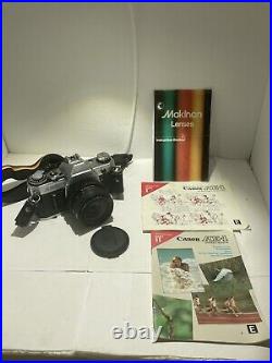 Vintage Camera Photography Lot Film Canon Ae 1 Program 35mm With Lens & Bag