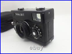 Vintage Camera Rollei 35 Black Tessar 13,5 With Case And Lens Cap