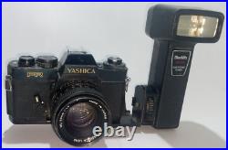 Vintage Camera Yashica Lens Old Flash Made Japan Do Not Work Decor Without Box