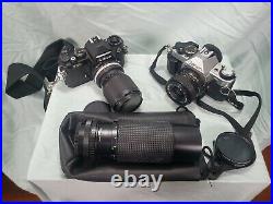 Vintage Camera stuff CanonAE-1, NikonFE2, Lenses, accessories