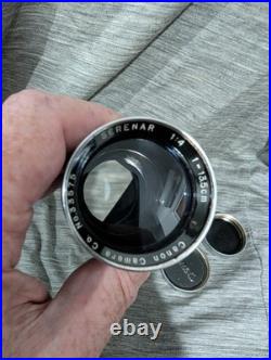 Vintage Canon 13.5cm f4 Serenar LTM Mount Lens with MADE IN OCCUPIED JAPAN Case