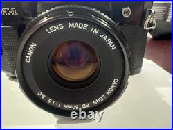 Vintage Canon A-1 35mm Film SLR Camera with FD 50mm F1.8 Lens MINT CONDITION