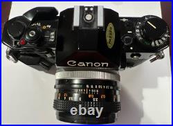 Vintage Canon A-1 35mm Film SLR Camera with FD 50mm F1.8 Lens MINT CONDITION
