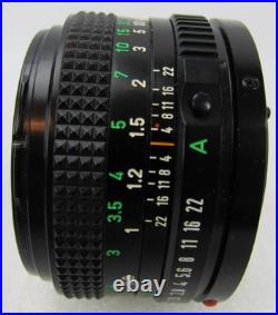 Vintage Canon A-1 35mm SLR Film Camera with 50mm f/1.8 Canon Lens 1 Owner! Works