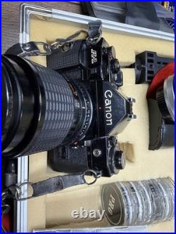 Vintage Canon A-1 Camera 52 MM With Accessories