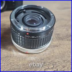 Vintage Canon A-1 Camera with Tokina Doubler & 50mm Lens Tested & Works