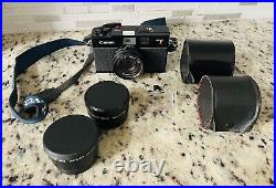 Vintage Canon A-35F Camera 40mm & Two Lenses-Tested and Working