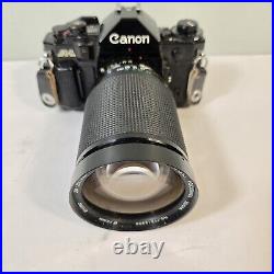 Vintage Canon AE-1 35MM SLR Film Camera with Vivitar 28-200mm Zoom Lens