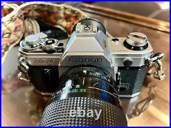 Vintage Canon AE-1 35mm Camera with Lens & Strap