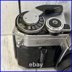 Vintage Canon AE-1 35mm Film Camera Body with 70-210mm Vivitar 14.5 Lens