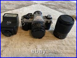Vintage Canon AE-1 35mm Film Camera + FD 50mm f/1.8 Lens -excellent Vintage Canon AE-1 35mm Film Camera + FD 50mm f/1.8 Lens -excellent