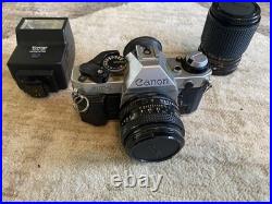 Vintage Canon AE-1 35mm Film Camera + FD 50mm f/1.8 Lens -excellent